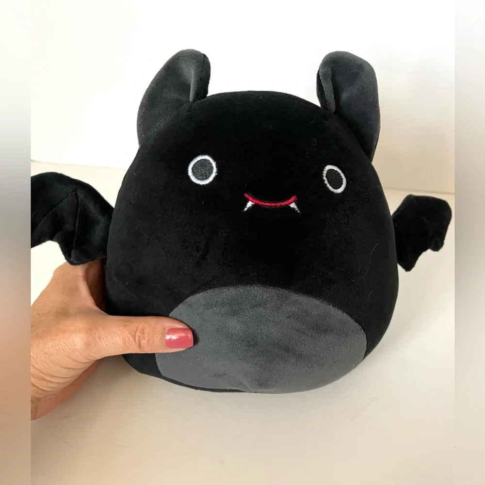 Black Vampire Bat Plush Toy Bat Stuffed Animal Vampire Bat Halloween Goth Punk - Picture 3 of 5